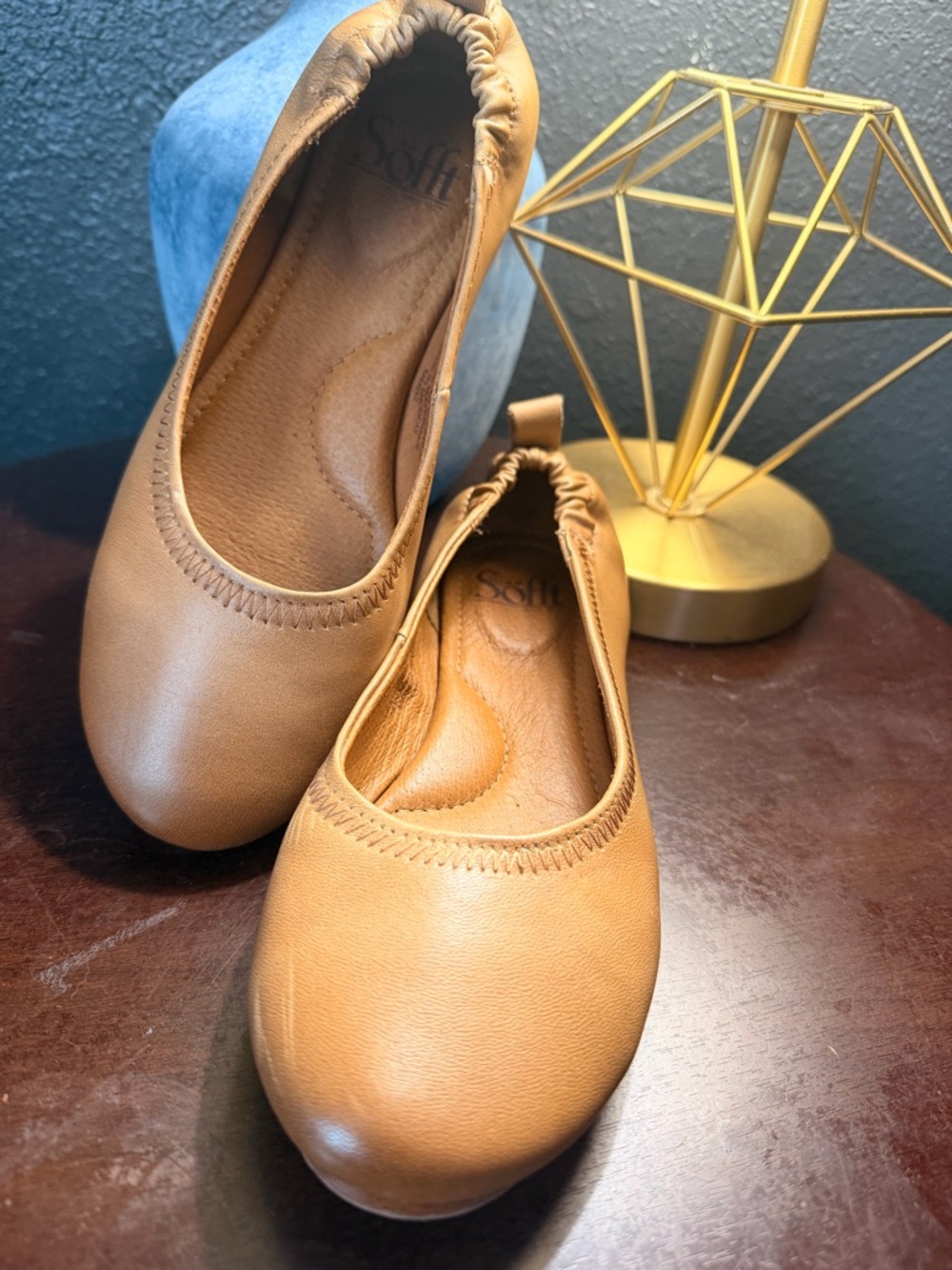 Sofft Women's Tan Slip-On Ballet Flats